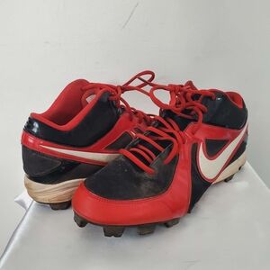 Nike MVP Strike Baseball Metal Cleats Mens 12 US Black Red